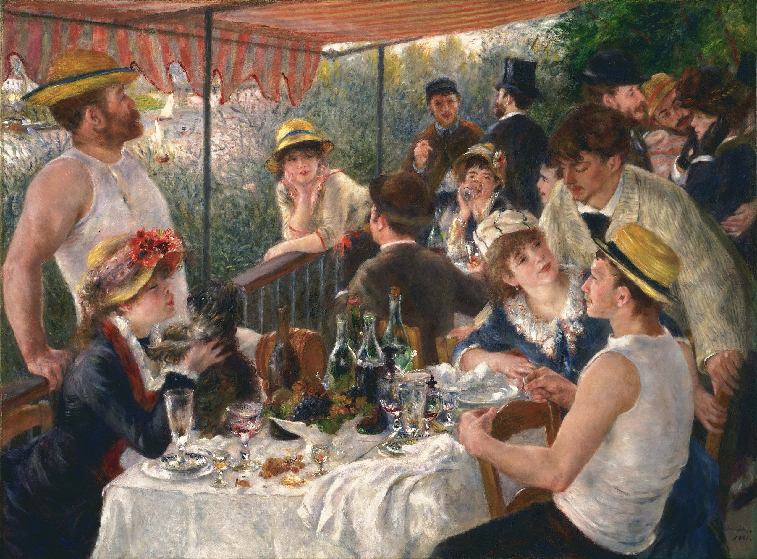 Luncheon of the Boating Party
Painting by Pierre-Auguste Renoir fully hand-painted