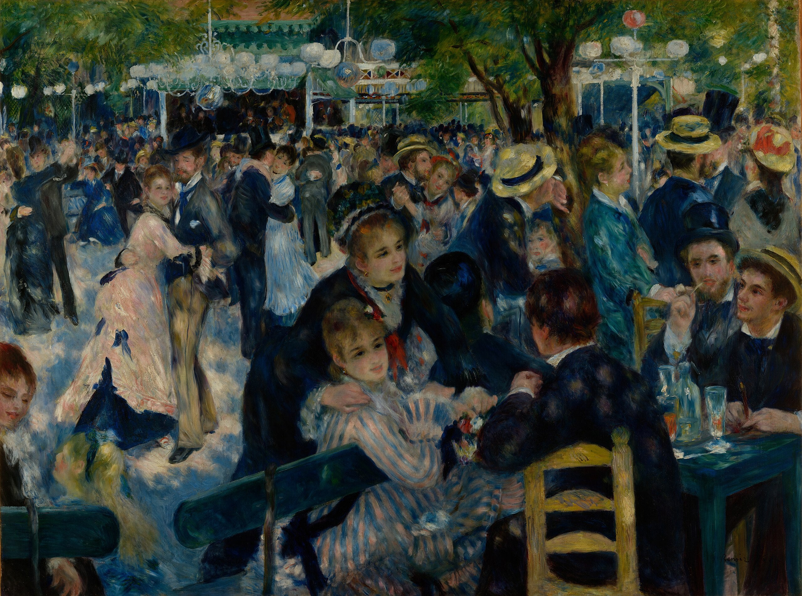 Bal du moulin de la Galette
Painting by Pierre-Auguste Renoir fully hand-painted