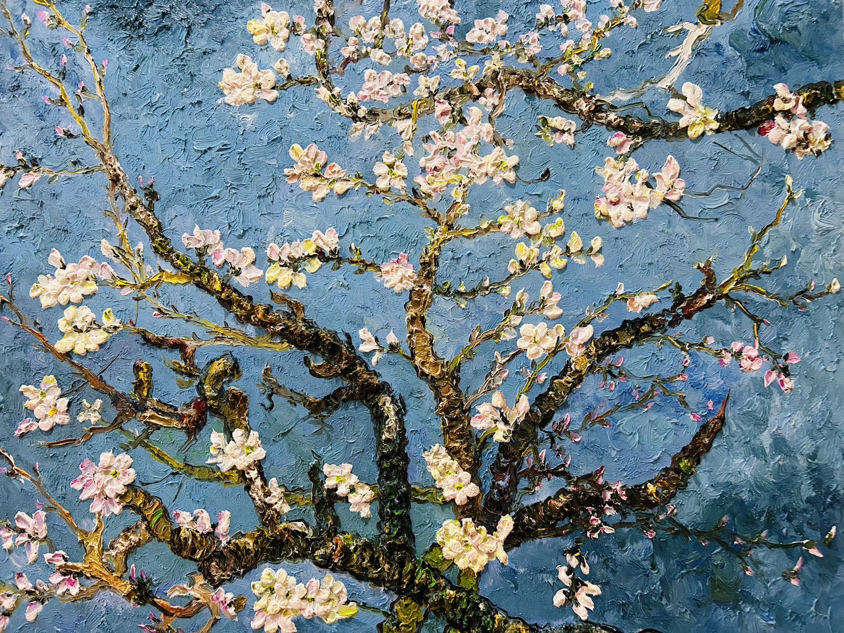 Almond Blossom by Vincent Van Gogh Hand-Painted Oil Reproduction on Linen