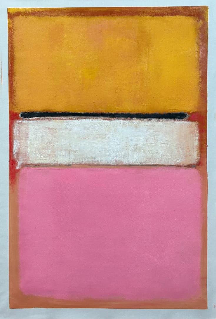 Pink and Yellow by Mark Rothko, Oil Painting Reproduction on Linen Canvas