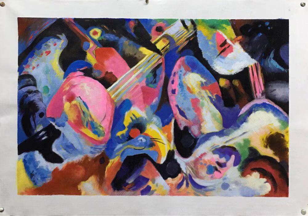 Composition VI by Wassily Kandinsky, Oil Painting Reproduction on Linen Canvas