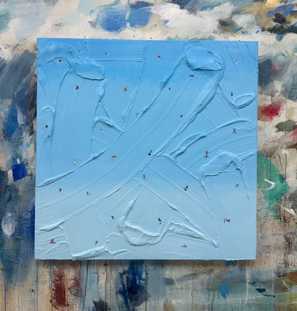 Blue Water High by Werner Bronkhorst Hand-Painted Oil Reproduction on Linen